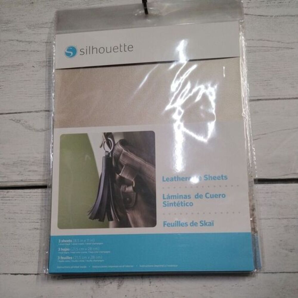 Silhouette 5 Pack Bundle Leatherette Sheets, Shrink Plastic, Silver‎ Foil, Clear